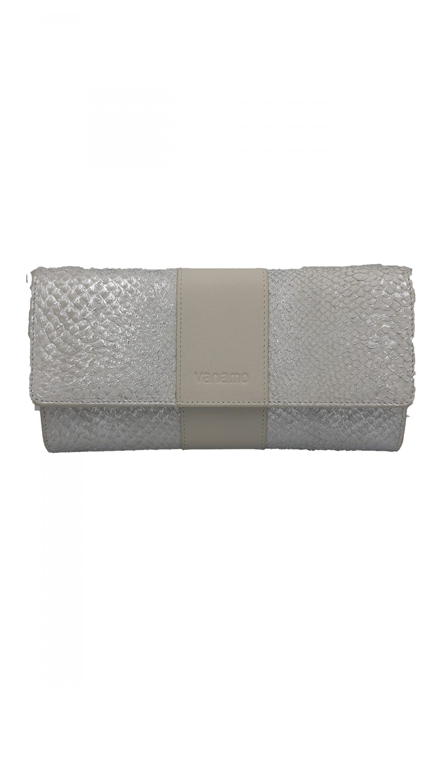 Vanamo clutch taska-White/silver - Image 1