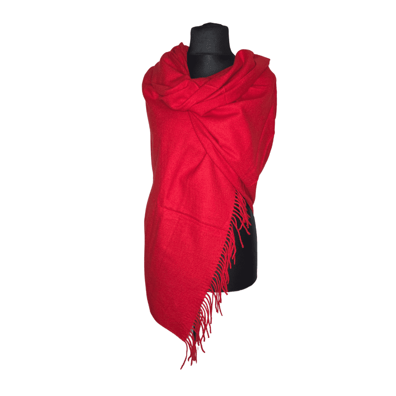 Trefill cashmere blanda-rauð