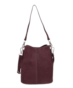 MARZIA leðurtaska - burgundy rauð